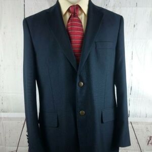 Circola Moda 42R Metal Buttons Blue Blazer Sports